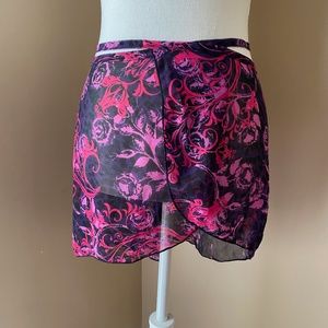 Capezio Georgette Wrap Dance Skirt, Multicolor